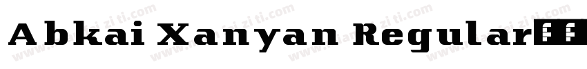 Abkai Xanyan Regular字体转换